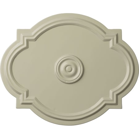 Ekena Millwork Waltz Ceiling Medallion (Fits Canopies up to 4 1/2"), 21 1/4"W x 17 3/8"H x 1"P, Clear Yellow CM21WACYF